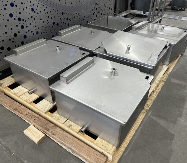 stainless steel food collection trays